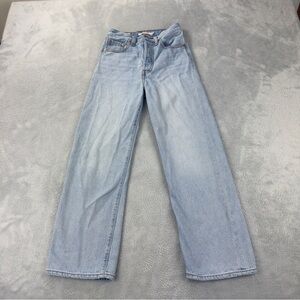 Levi's Women's Jeans Size 25x25 Ribcage Straight Flare Light Blue